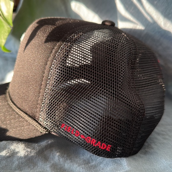 Field Grade Black Skull Trust No One Trucker SnapBack - Picture 3 of 5